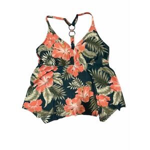 Kona Sol Swim Tankini Swimsuit Top Size 16W